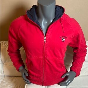 U.S. Polo Assn. Hoodie Men’s Red Full-Zip Jacket Size Large